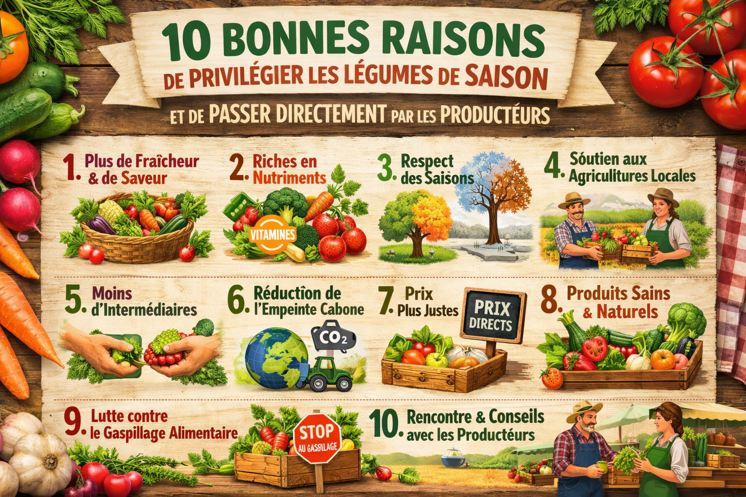 10 bonnes raisons de consommer des légumes de saisons