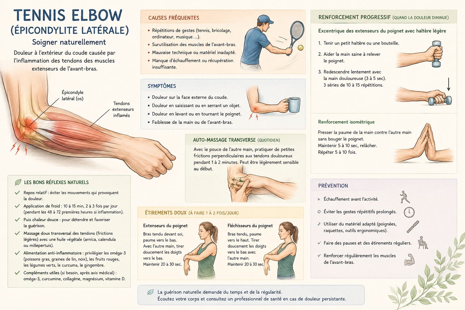Soigner naturellement tennis elbow