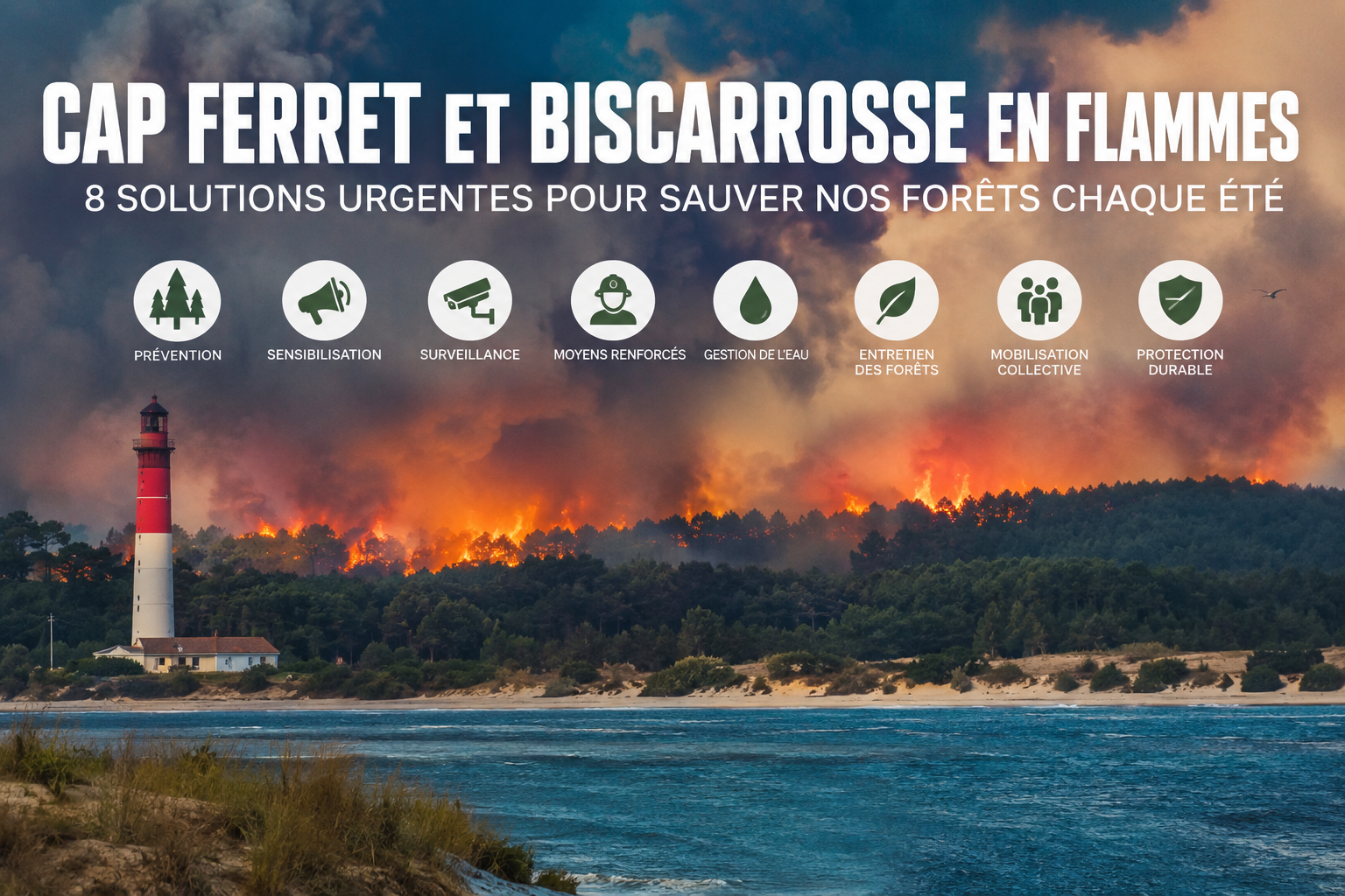 Cap Ferret et Biscarosse en flammes